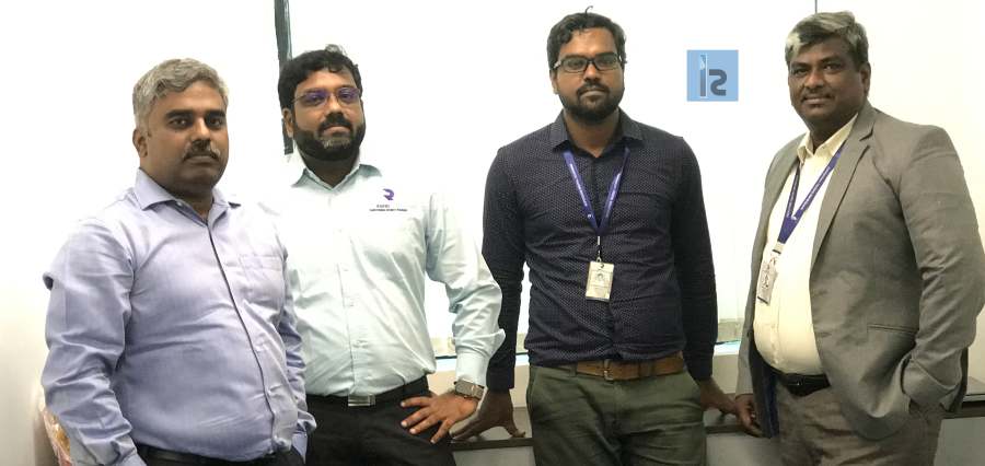 Raghunadh Vaddadi, CEO & Co-founder | Muthuprakash Ravindran, CTO | Mohanraj Polurbalu, Chief Digital Strategist | Umashankar Somasekar, Head of Development | RapidQube Digital Solutions