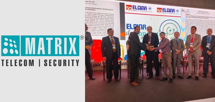 Matrix Comsec felicitated with ELCINA DEFENNOVATION Award 2022 for Excellence in Manufacturing